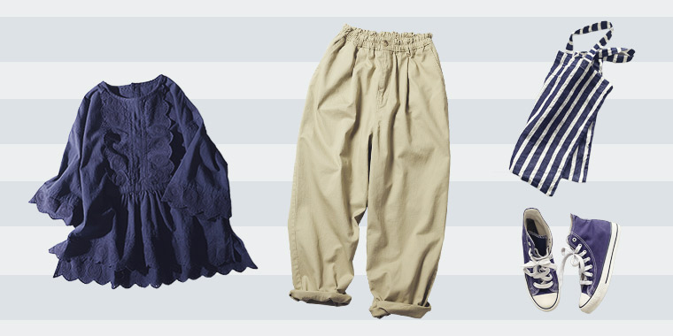 夏する大人のブラウス どこにだって、いつだって穿けちゃう。【anyパンツ】